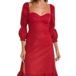 NEW O.P.T Women's Kourtney Dress Burgundy Red Size 6